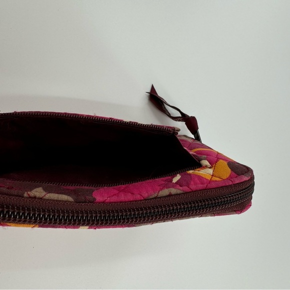 Vera Bradley Floral Paisley Wallet – Brown, Maroon, Beige, Tan & Hot Pink - Picture 6 of 7
